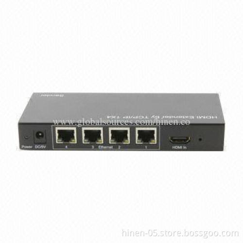 HDMI Extender by TCP/IP 1*4, Supports Up to 480P/720P/1,080i/1,080P Resolution